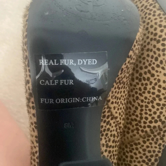 Juicy couture leopard heeled boots size 8 ankle boots - Picture 5 of 7